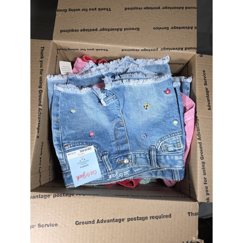 Cat & Jack Toddler Girls Clothing Lot of 20 Multiple Sizes Multiple Denim Shorts